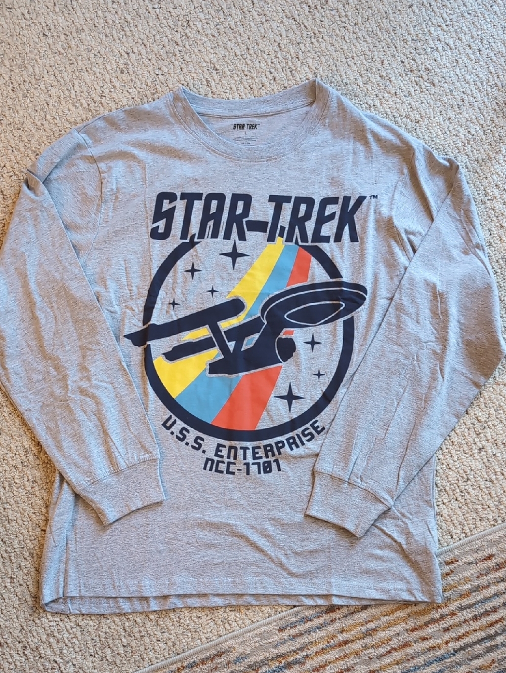New Star Trek USS Enterprise Men's Long Sleeve Tshirt